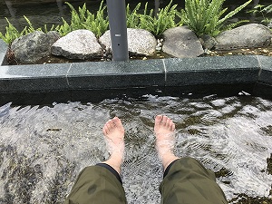 うちぬきの水冷たかった！　熱中症対策に十分なりました